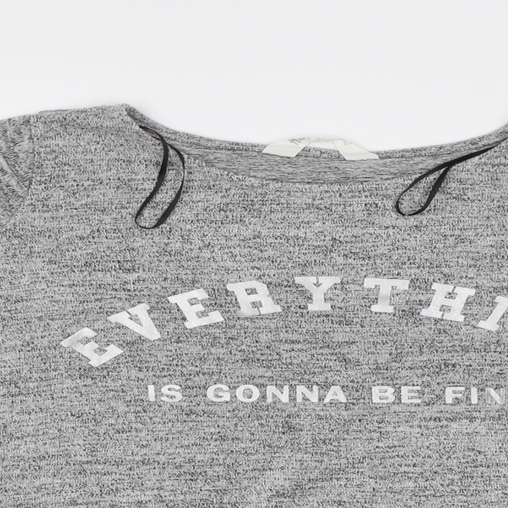 H&M Girls Grey   Pullover Jumper Size 10-11 Years