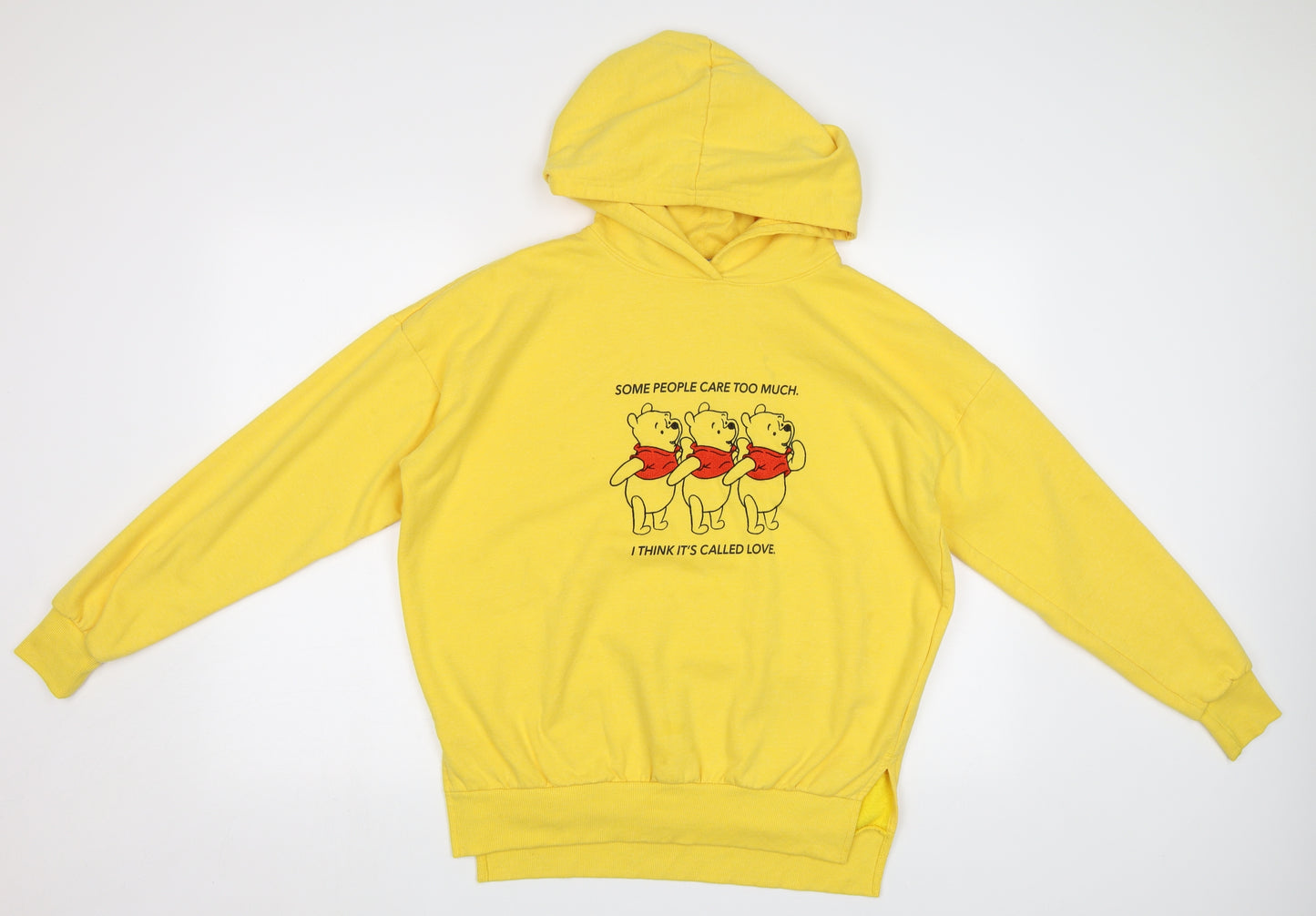 Primark Womens Yellow   Pullover Hoodie Size M  - Winnie The Pooh