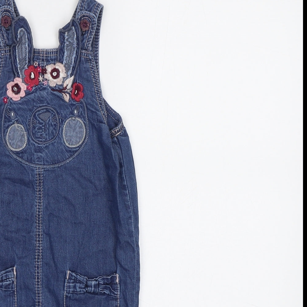 George Baby Blue Floral Denim Jogger Jeans Size 6-9 Months