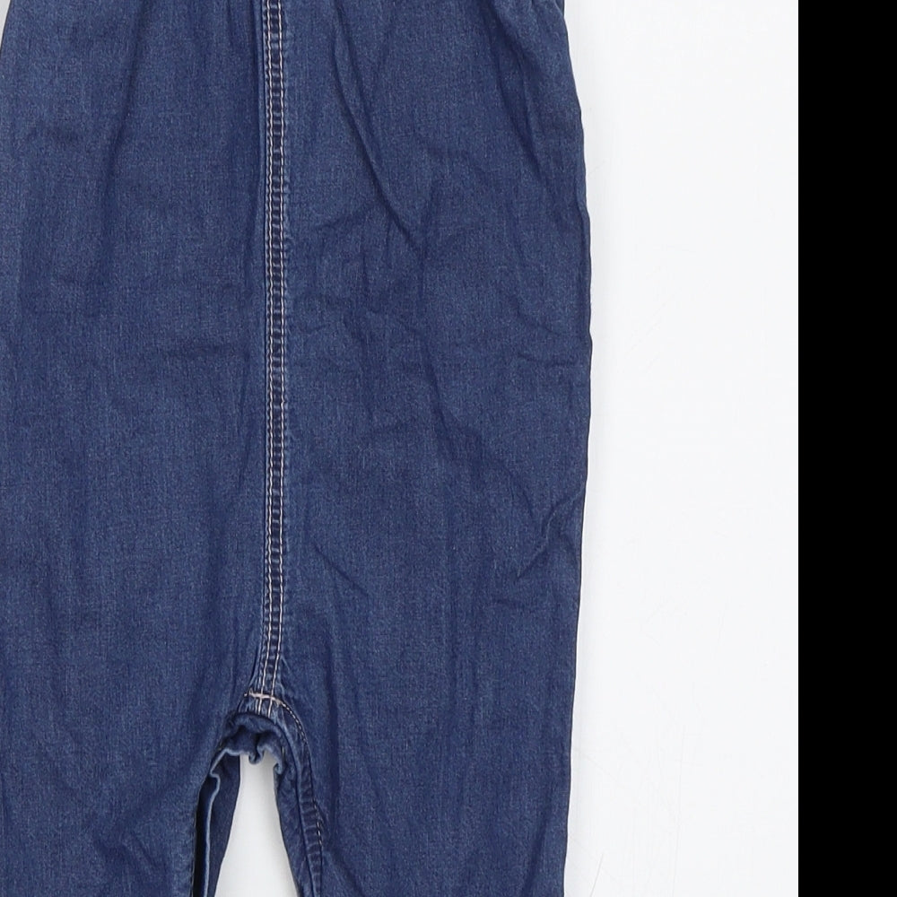 George Baby Blue Floral Denim Jogger Jeans Size 6-9 Months