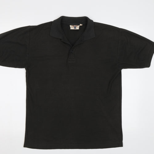 Pierre Leon Mens Black    Polo Size M