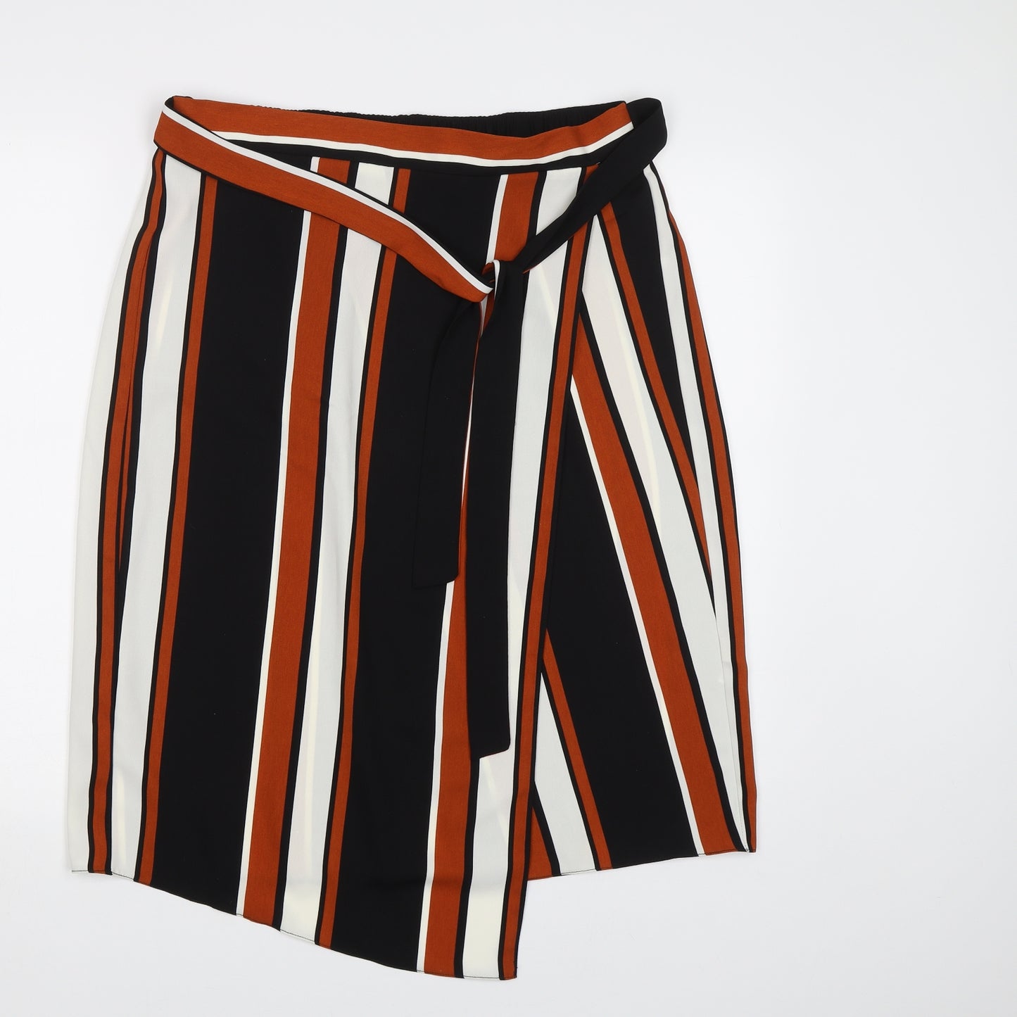 George Womens Brown Striped  A-Line Skirt Size 12