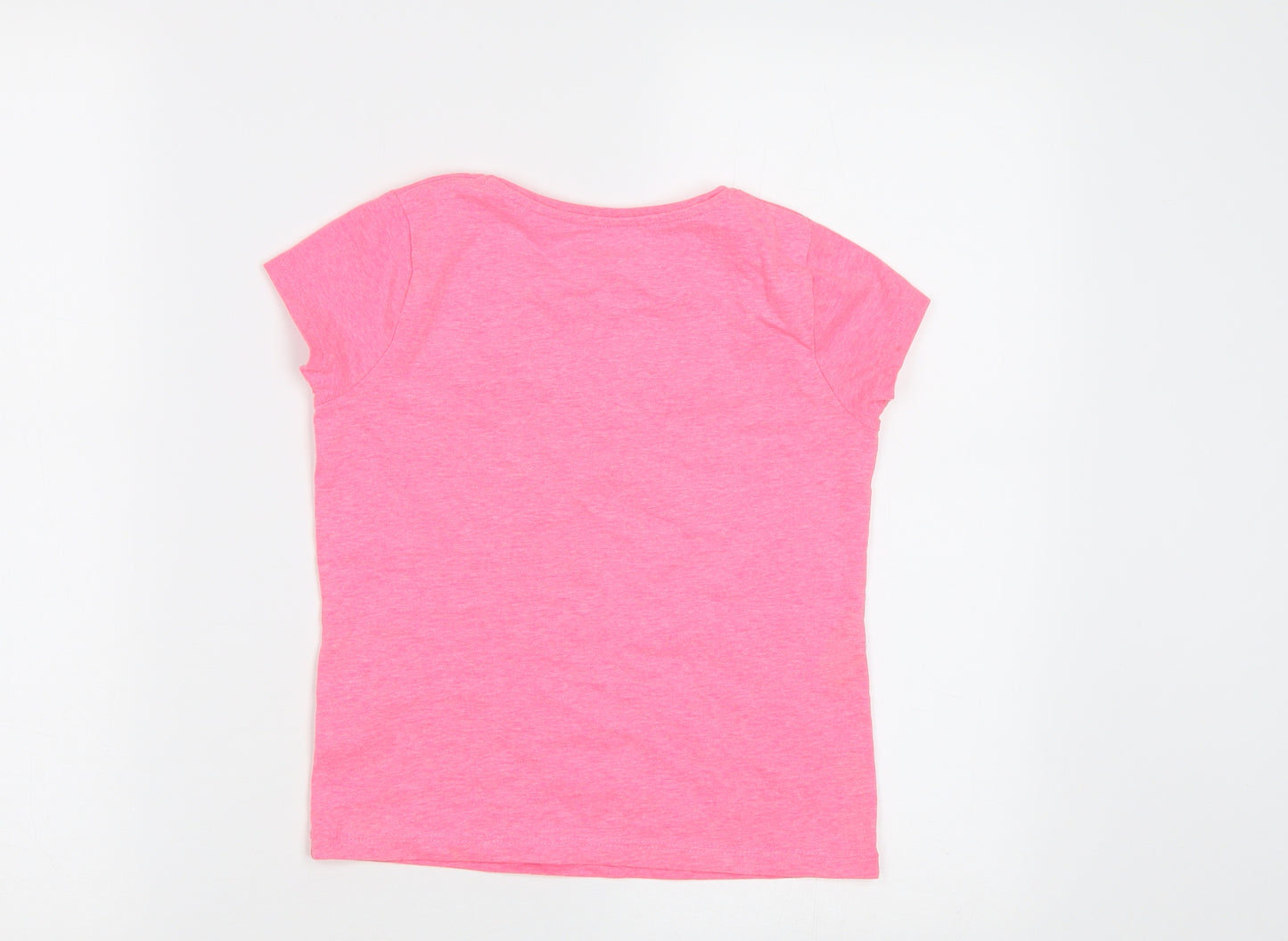 Primark Girls Pink   Basic T-Shirt Size 6-7 Years  - Unicorn