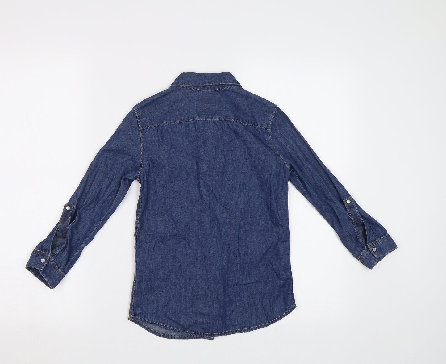 Primark Girls Blue   Basic Button-Up Size 7-8 Years