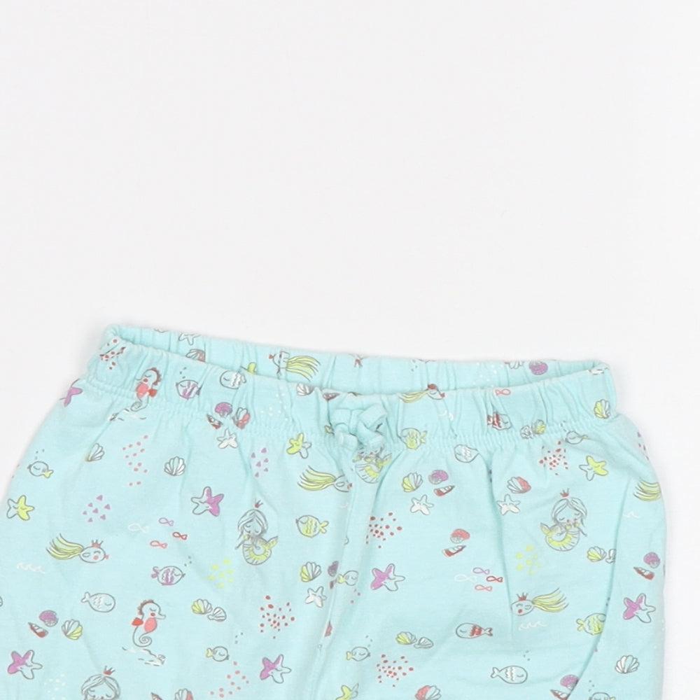 George Baby Blue   Cropped Trousers Size 9-12 Months  - Sea Creatures