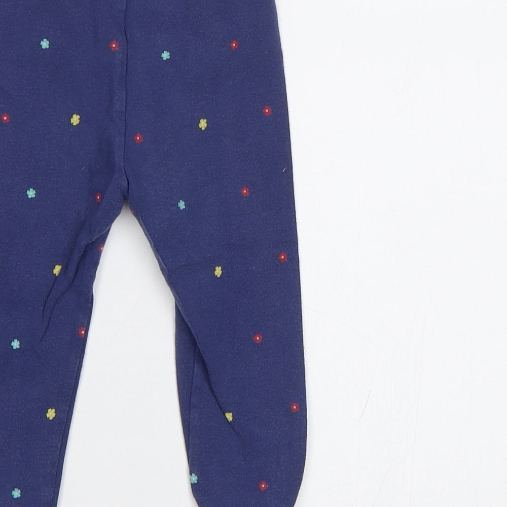 Mini Club  Baby Blue Floral  Jogger Leggings Size 9-12 Months