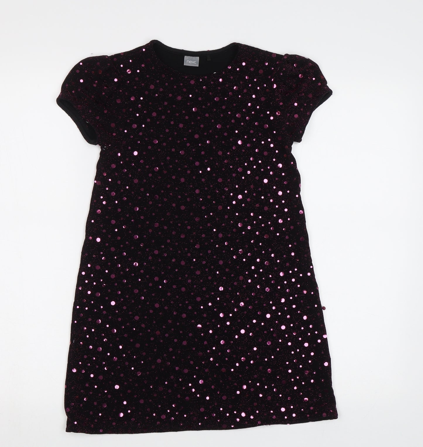 NEXT Girls Purple Polka Dot  A-Line  Size 8 Years  - Sequin detail