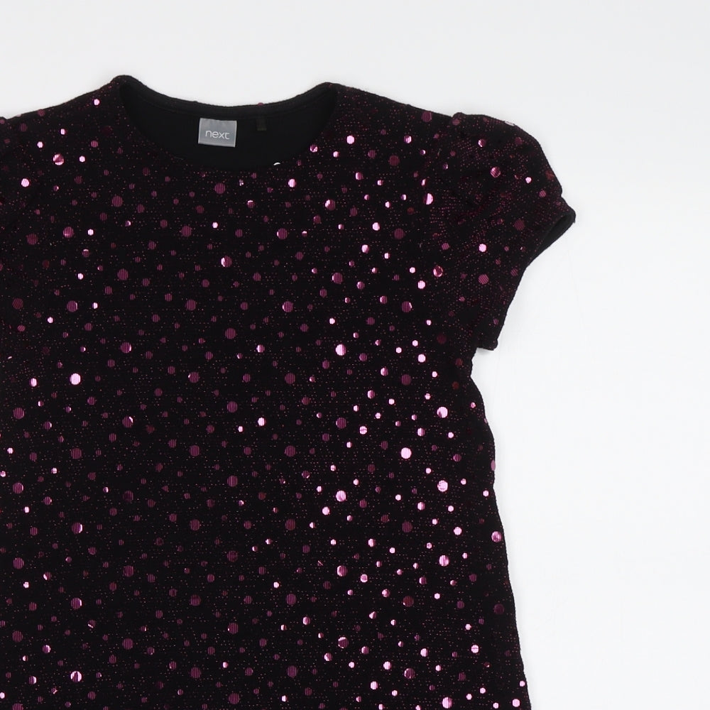 NEXT Girls Purple Polka Dot  A-Line  Size 8 Years  - Sequin detail