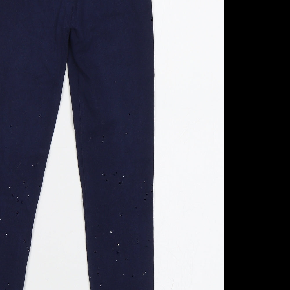 Primark Girls Blue Flecked  Jegging Trousers Size 8-9 Years