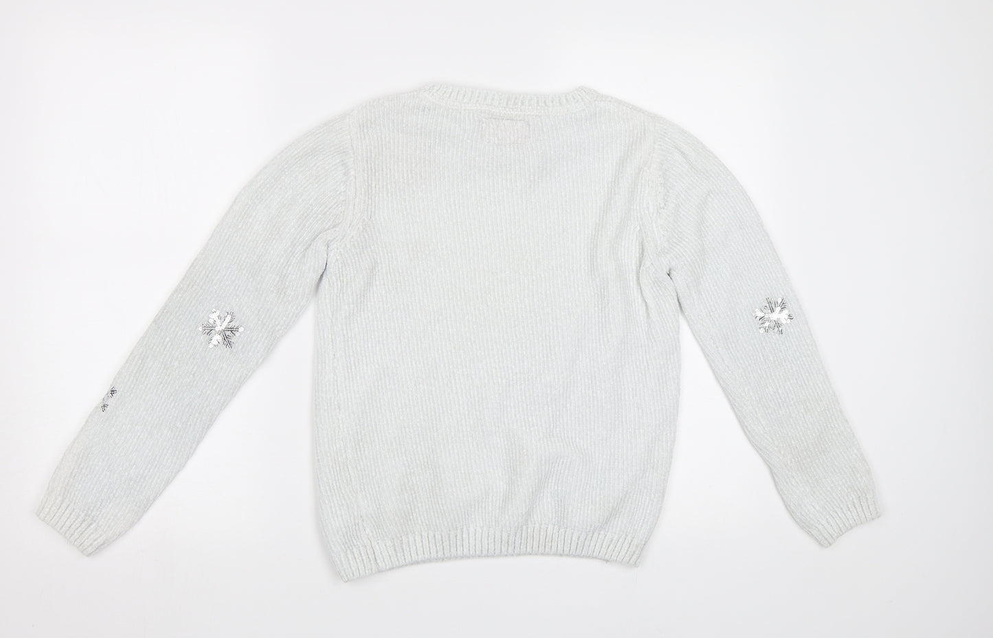 Primark Girls Grey   Pullover Jumper Size 11-12 Years  - Snowflake