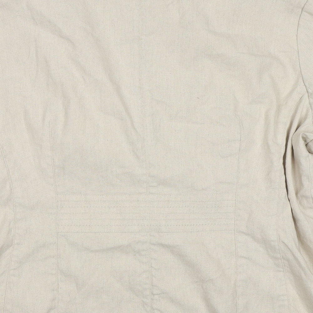 Per Una Womens Beige  Canvas Jacket Blazer Size 20