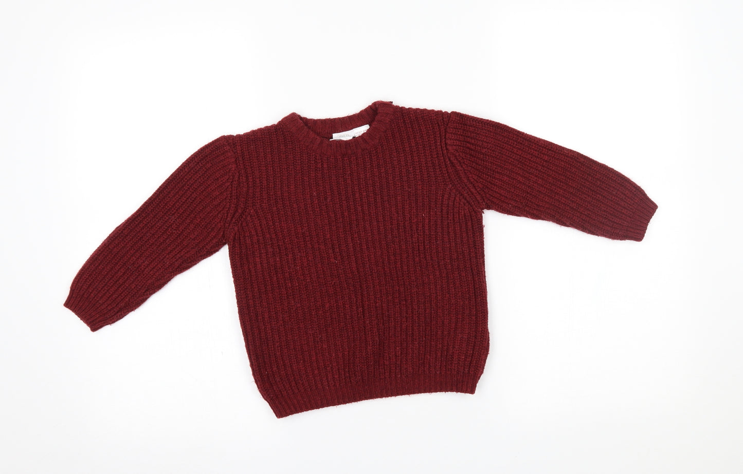 Zara Girls Red   Pullover Jumper Size 3-4 Years