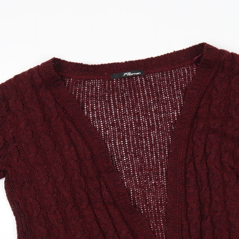 Jane Norman Womens Red   Cardigan Jumper Size 12