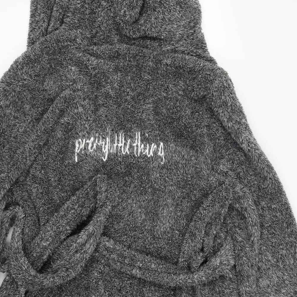 PRETTYLITTLETHING Womens Grey    Robe Size S  -