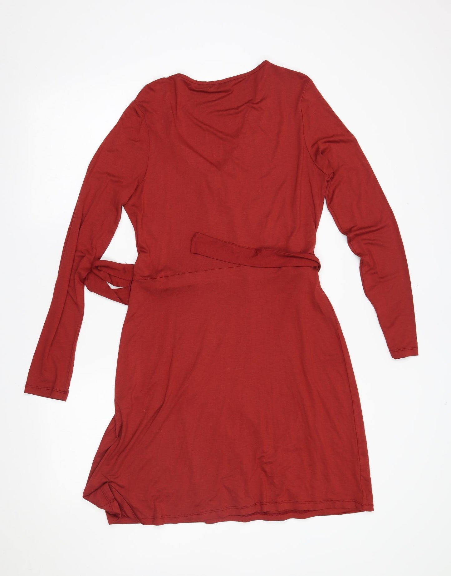 F&F Womens Orange   Wrap Dress  Size 12