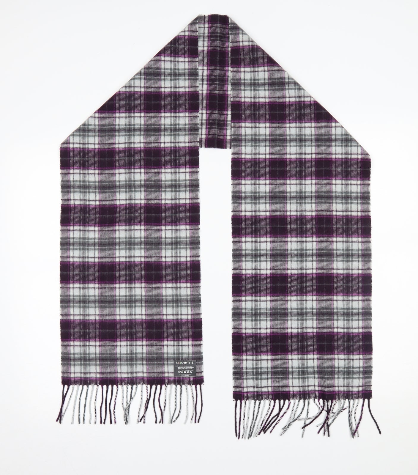 cashmink Womens Purple Plaid   Scarf