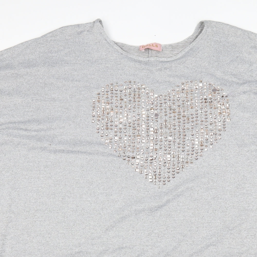 Dolls Paris Womens Grey   Pullover Jumper Size 10