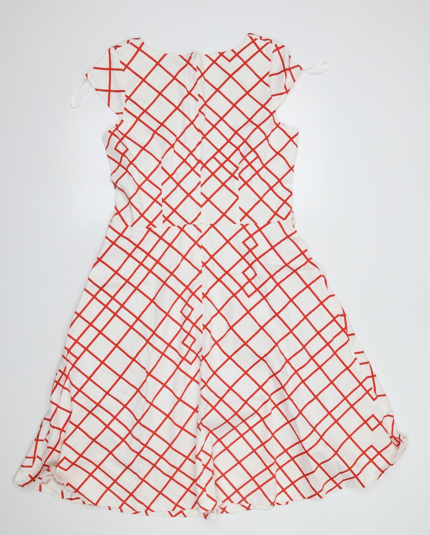 Autonomy Womens White Striped  A-Line  Size 12