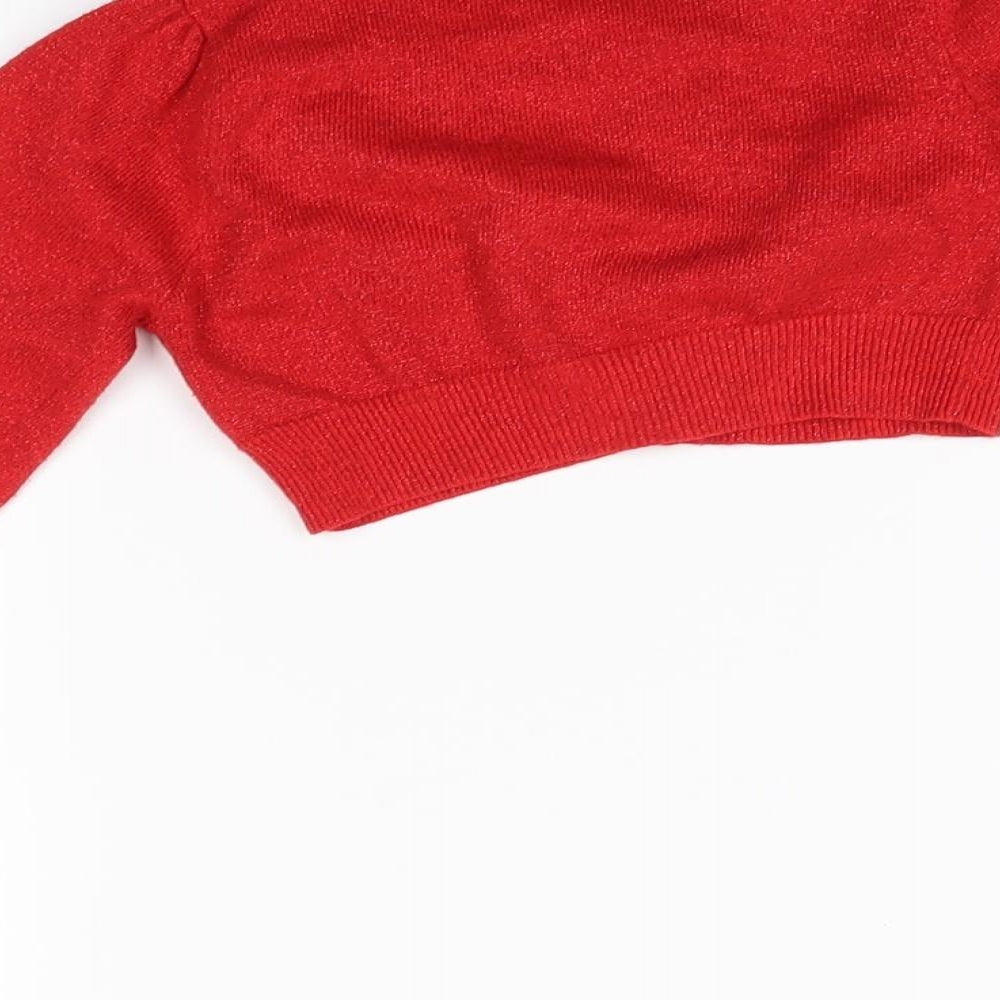 George Girls Red   Cardigan Jumper Size 8-9 Years