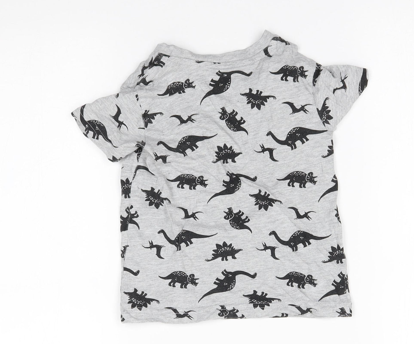Matalan Baby Grey   Basic T-Shirt Size 18-24 Months  - dinosaur