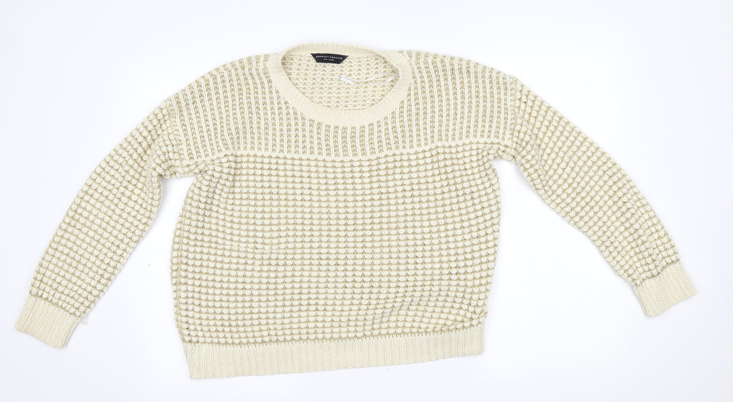 Dorothy Perkins Womens Ivory   Pullover Jumper Size S