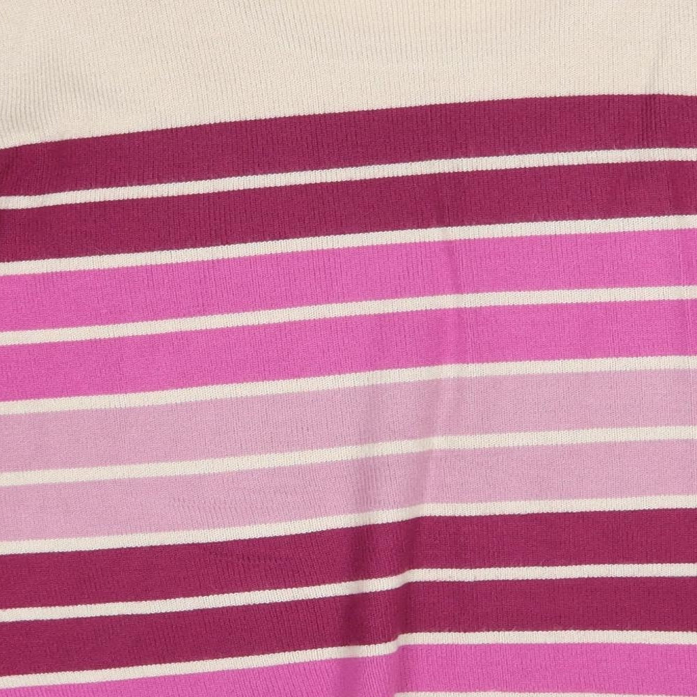 Matalan Womens Pink Striped  Pullover Jumper Size 12