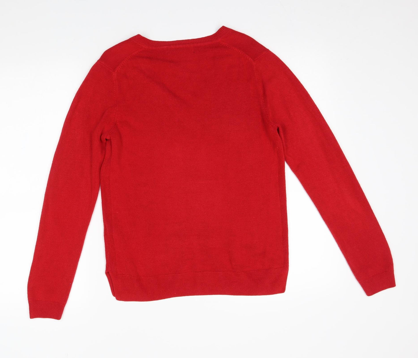 M&S Womens Red   Pullover Jumper Size 12