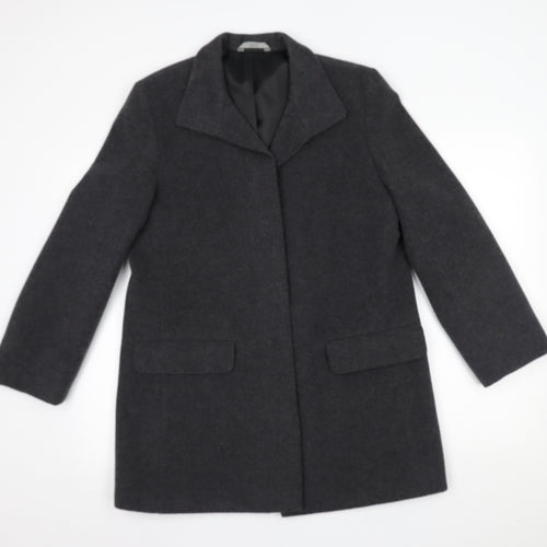 M&S Womens Grey   Overcoat Coat Size 10