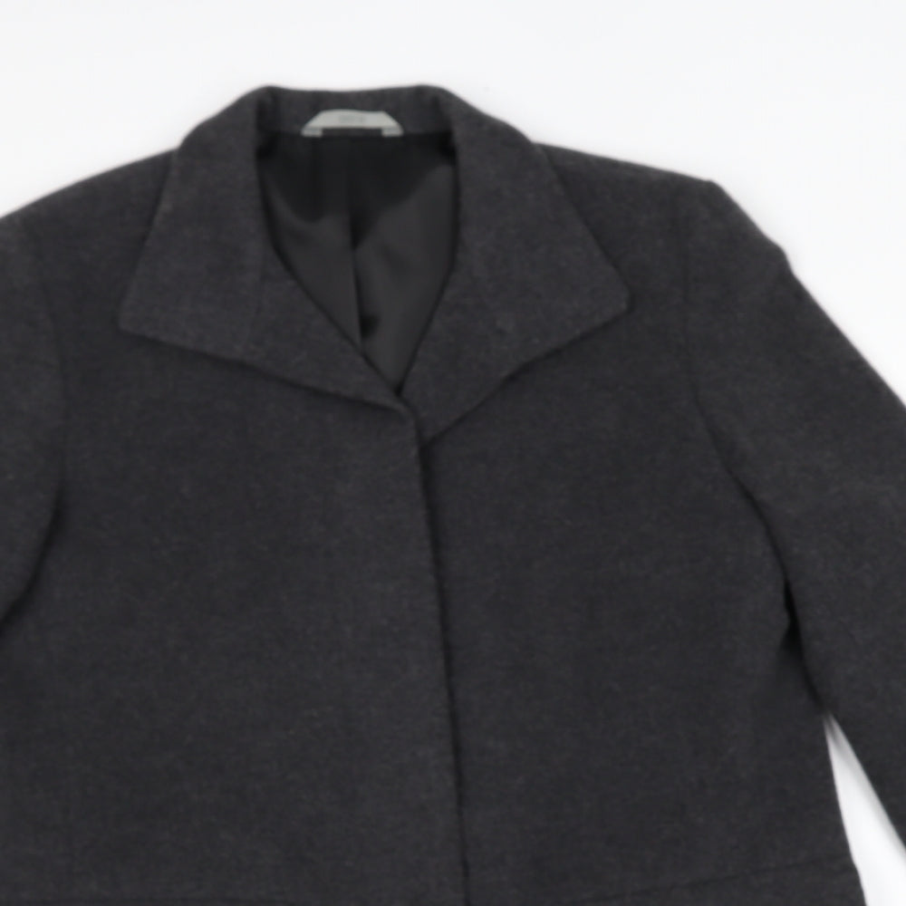 M&S Womens Grey   Overcoat Coat Size 10
