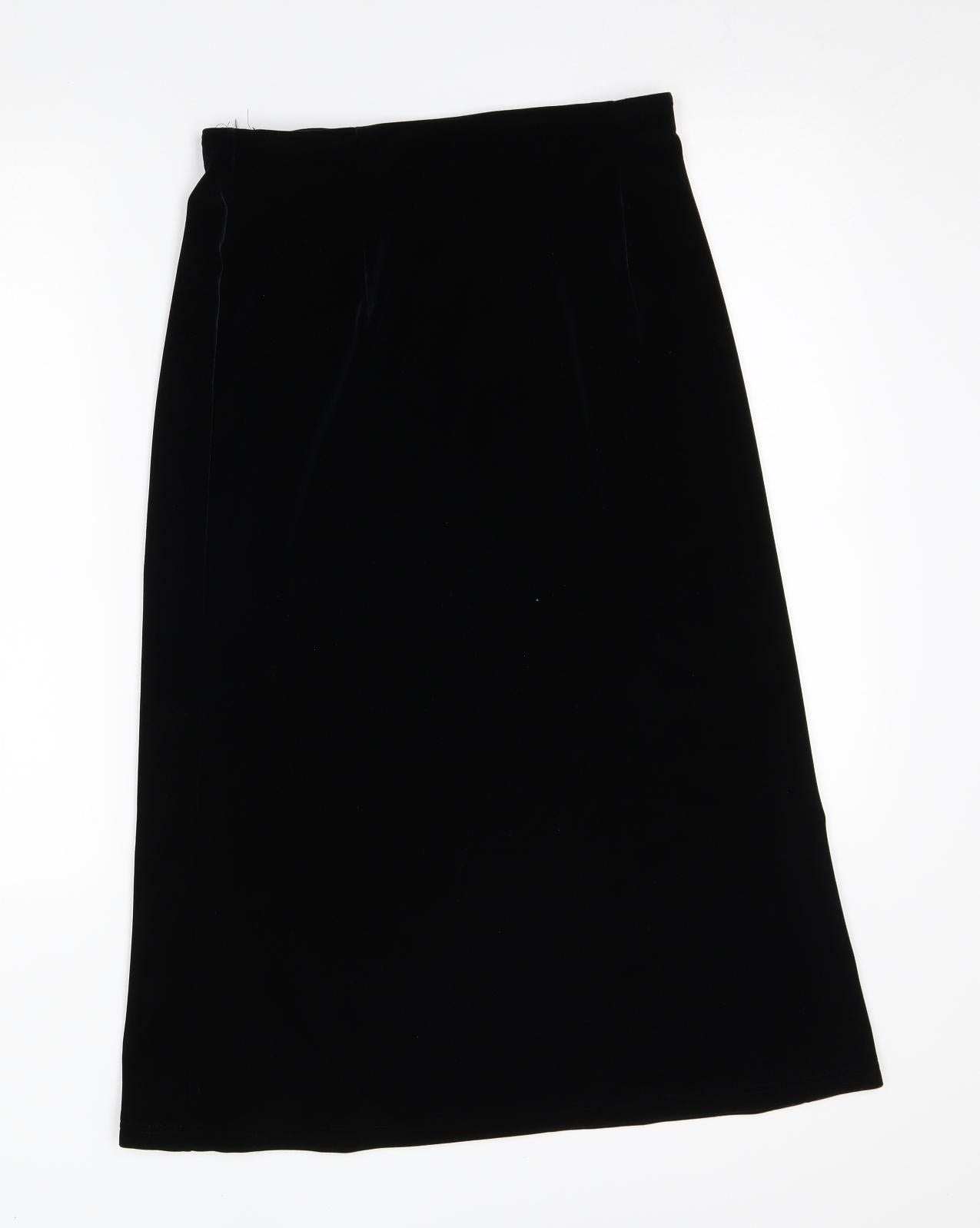 M&S Womens Black   A-Line Skirt Size 12