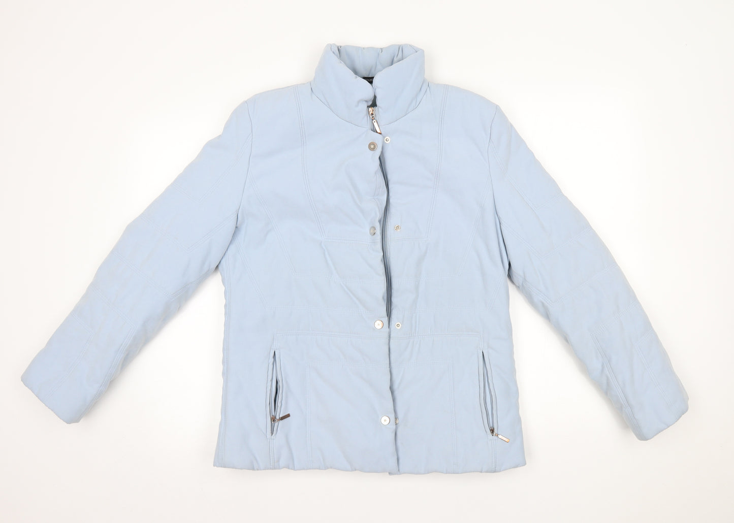 Concept Womens Blue   Quilted Coat Size 12