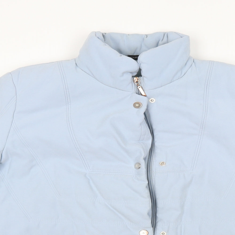 Concept Womens Blue   Quilted Coat Size 12