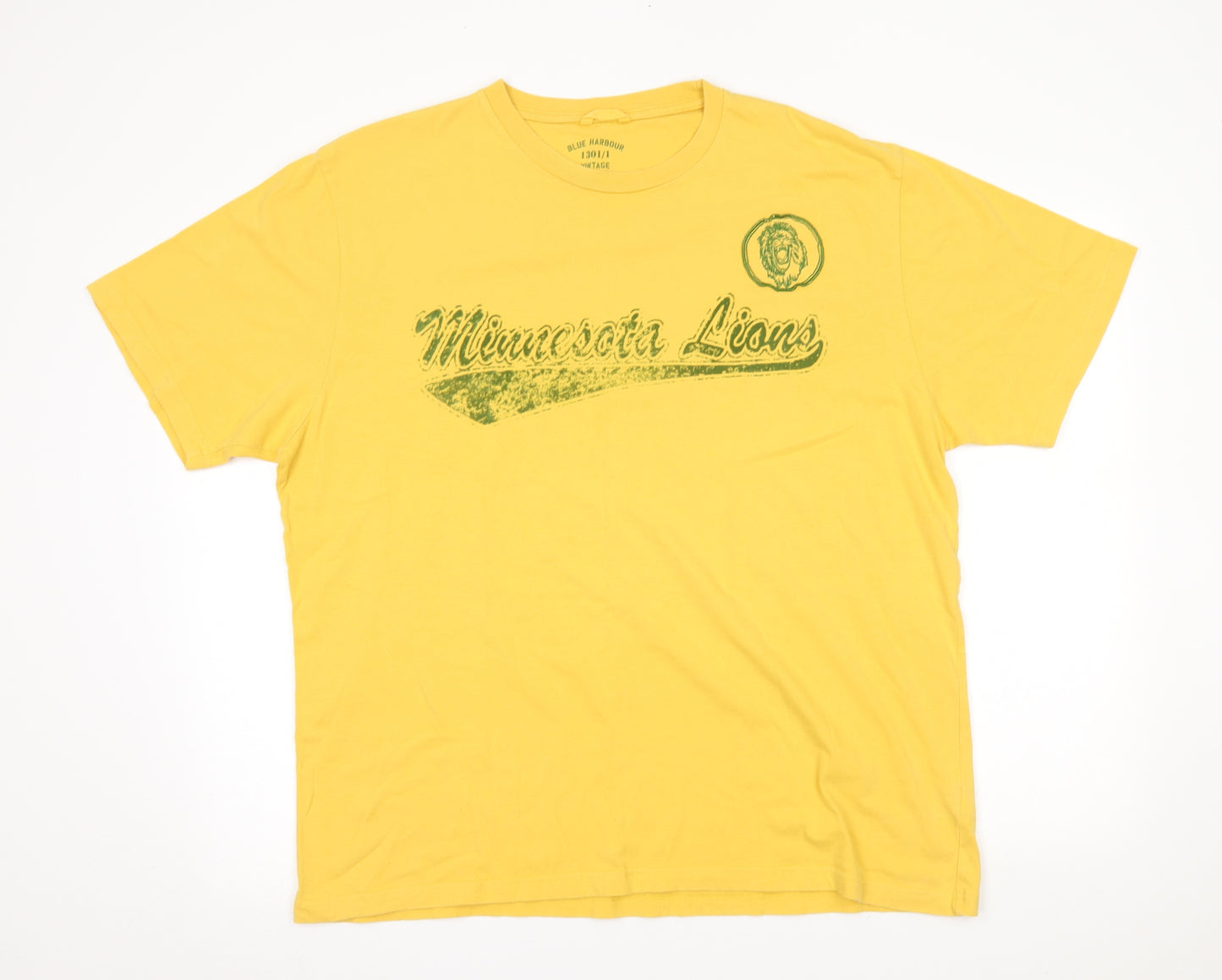 M&S Womens Yellow   Basic T-Shirt Size XL  - minnesota lions