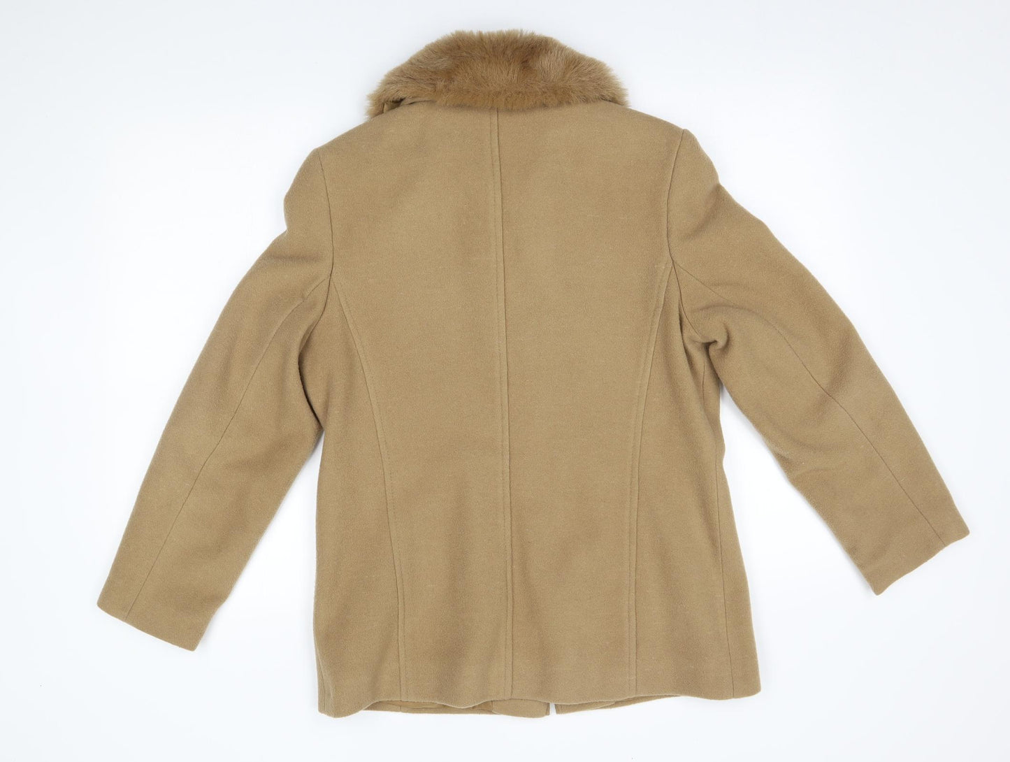 David Barry Womens Brown   Overcoat Coat Size 14