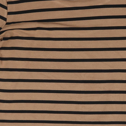 M&S Womens Brown Striped  Pullover Jumper Size 12