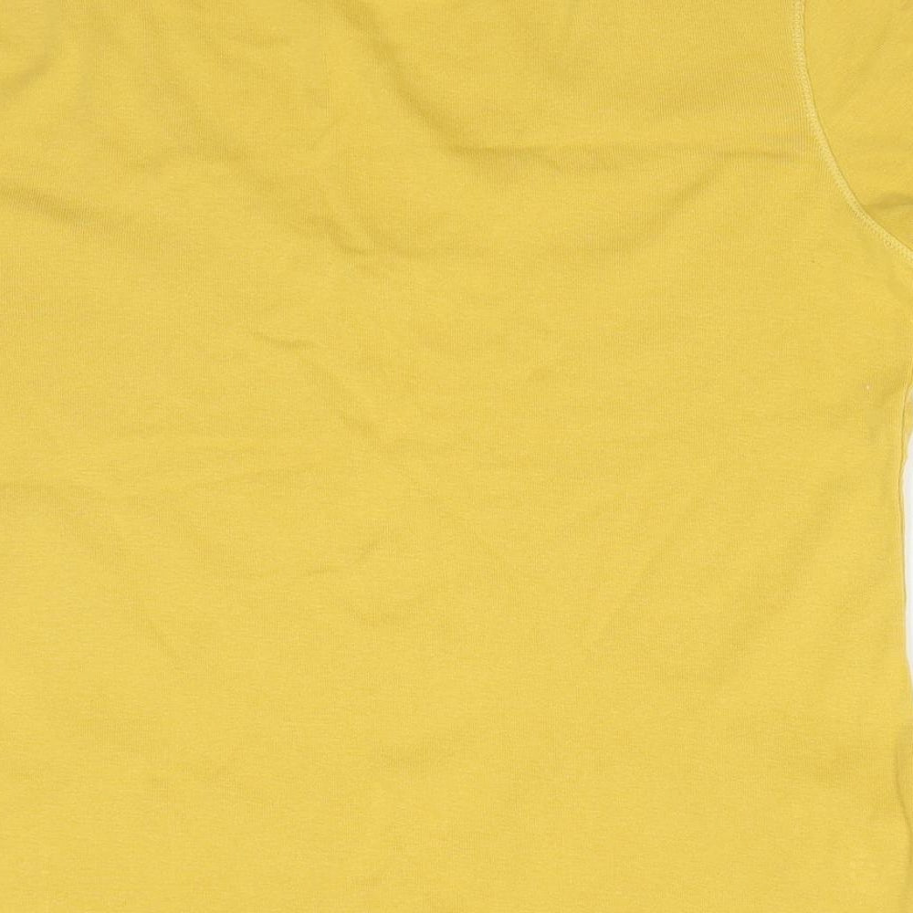 M&S Womens Yellow   Basic T-Shirt Size 14