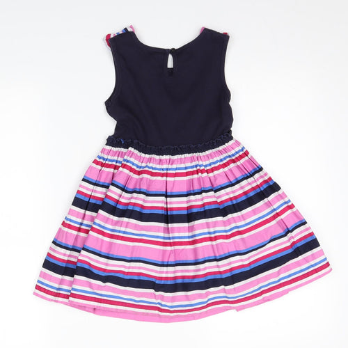 Blue Zoo Girls Purple Striped  T-Shirt Dress  Size 4-5 Years