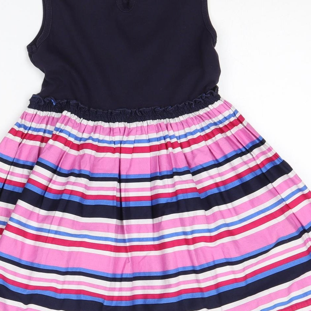Blue Zoo Girls Purple Striped  T-Shirt Dress  Size 4-5 Years