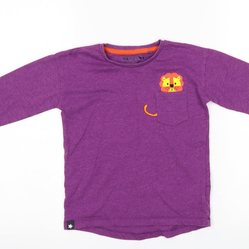 NEXT Girls Purple   Basic T-Shirt Size 3-4 Years  - lion