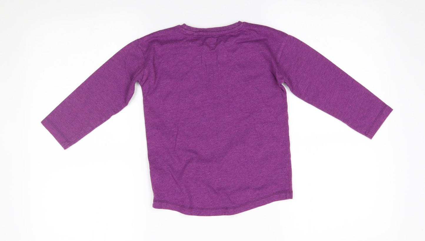 NEXT Girls Purple   Basic T-Shirt Size 3-4 Years  - lion