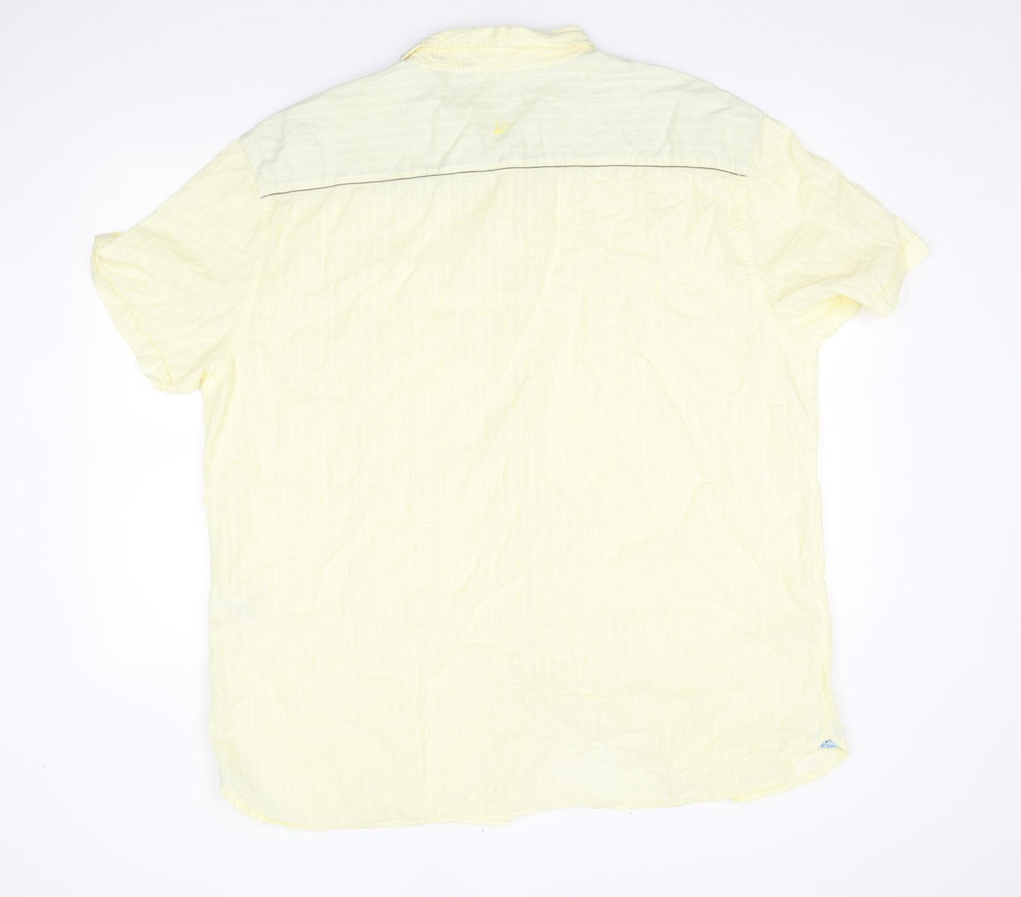 mantaray Mens Yellow Striped   Button-Up Size 3XL