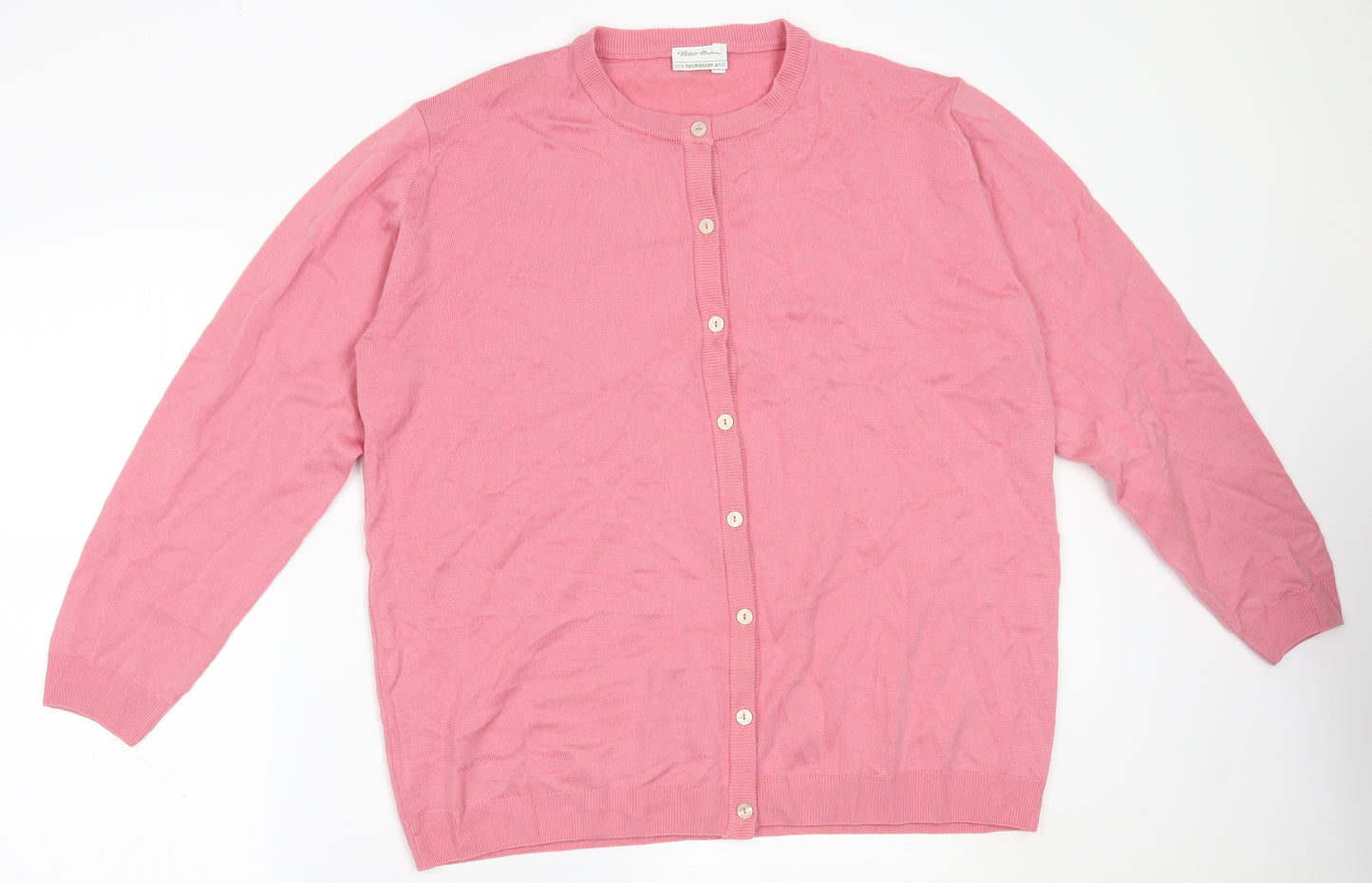 Peter Hahn Womens Pink   Cardigan Jumper Size 22