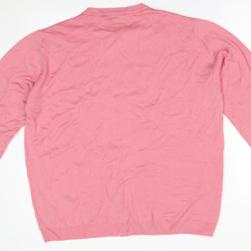 Peter Hahn Womens Pink   Cardigan Jumper Size 22