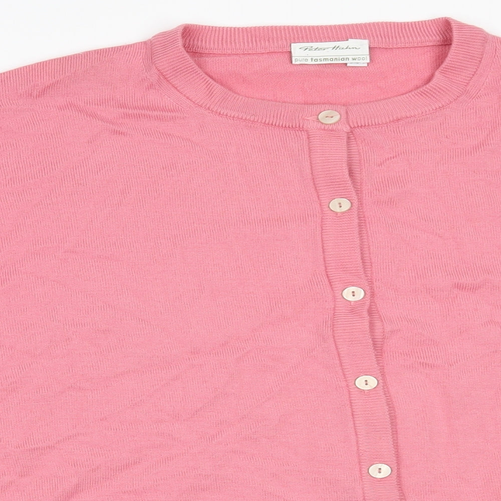 Peter Hahn Womens Pink   Cardigan Jumper Size 22