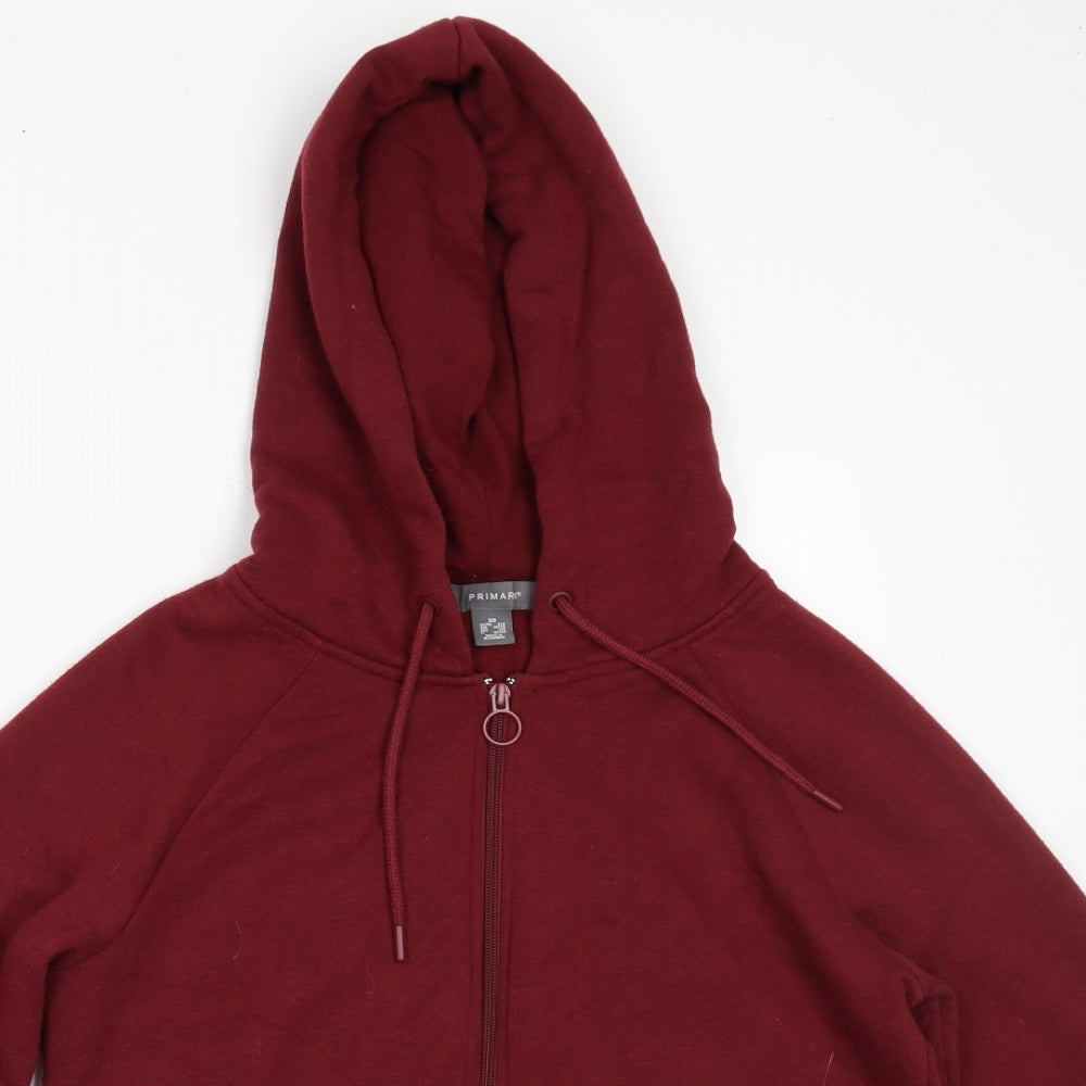 Primark Womens Red   Full Zip Hoodie Size XS