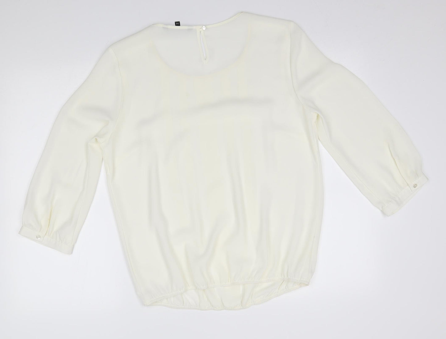 Debenhams Womens White   Basic Blouse Size 14