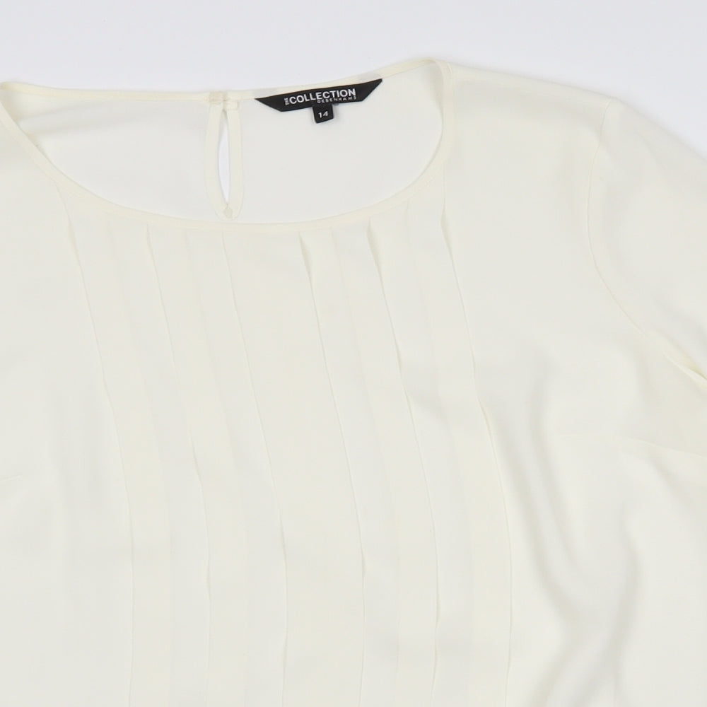 Debenhams Womens White   Basic Blouse Size 14