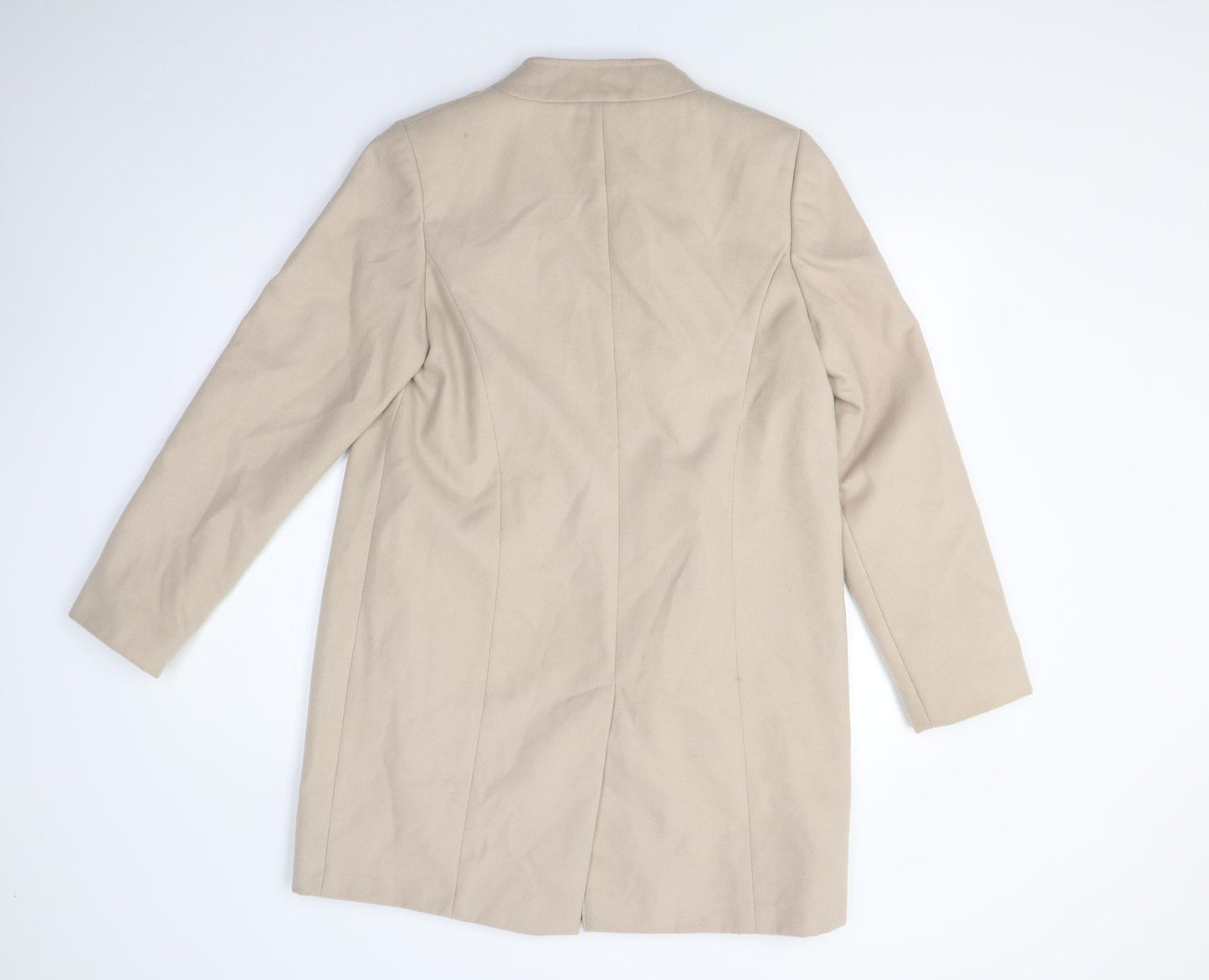 M&S Womens Beige   Overcoat Coat Size 14