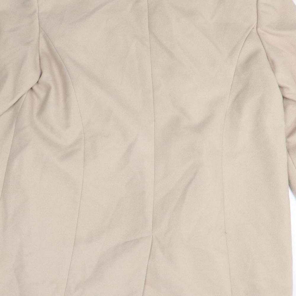 M&S Womens Beige   Overcoat Coat Size 14