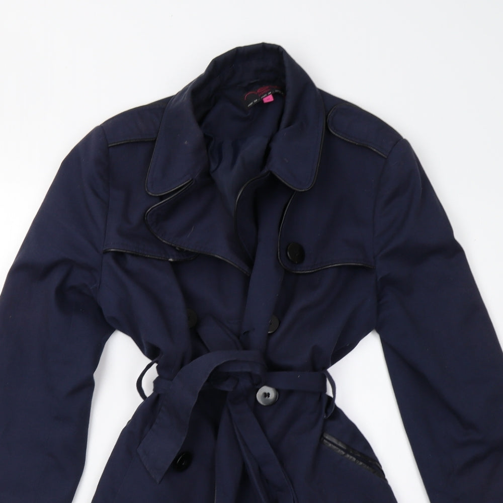 New Look Womens Blue   Trench Coat Coat Size 12